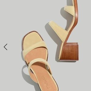 Madewell Saige double strap sandal in nubuck leather